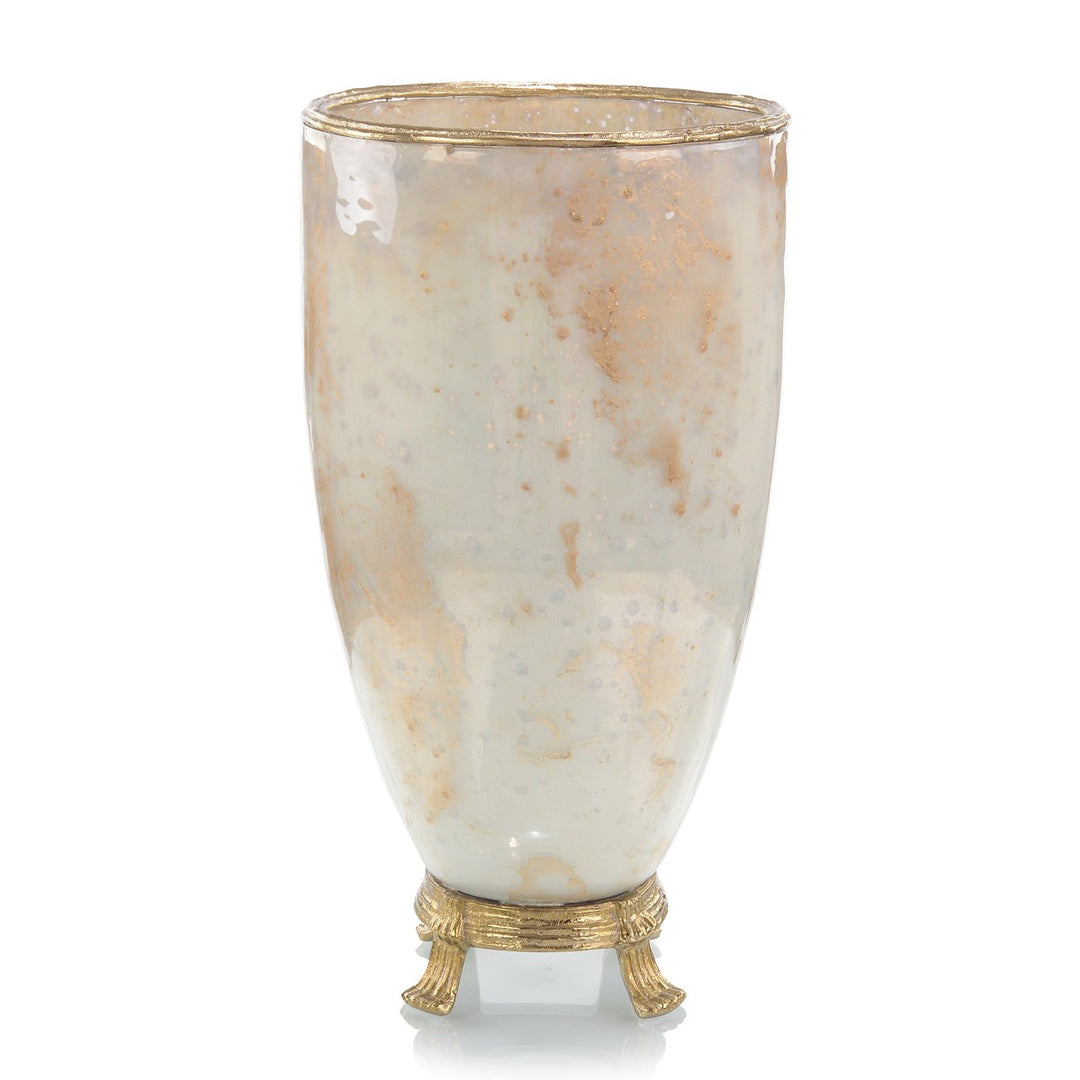 Elegant Classic Pearlized Vase - Silver