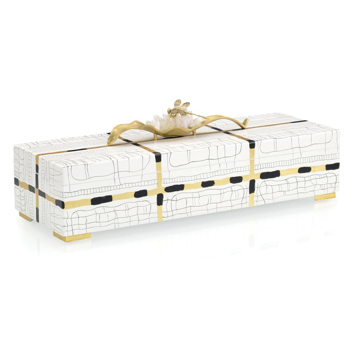 Camden Box - White - Brass