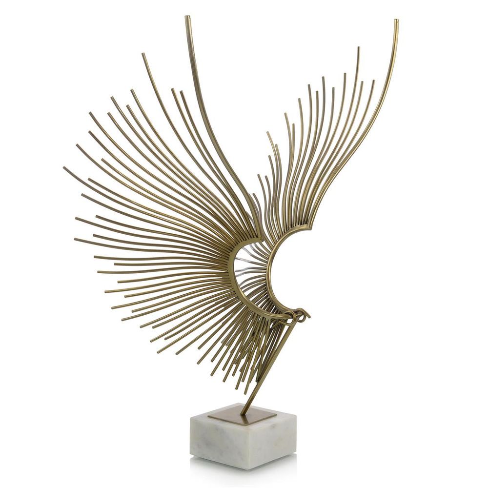 Decorative Objects Abstract Bird Sculpture - Silver,White