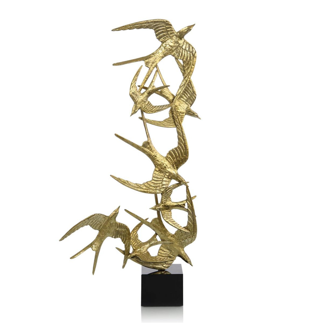 Sparrows In Flight - Brass,Silver,White