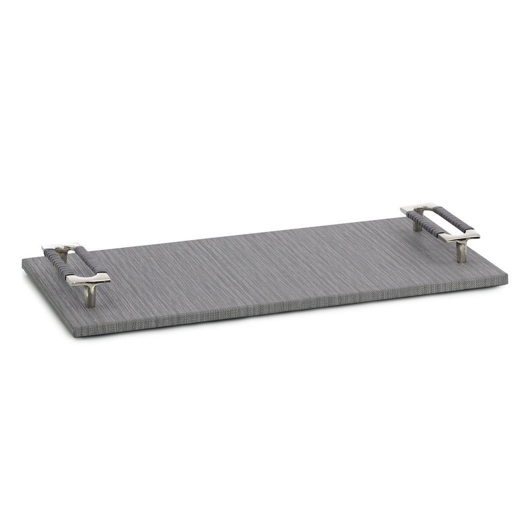 Ellington Confetti Leather Tray - Gray - New Wood