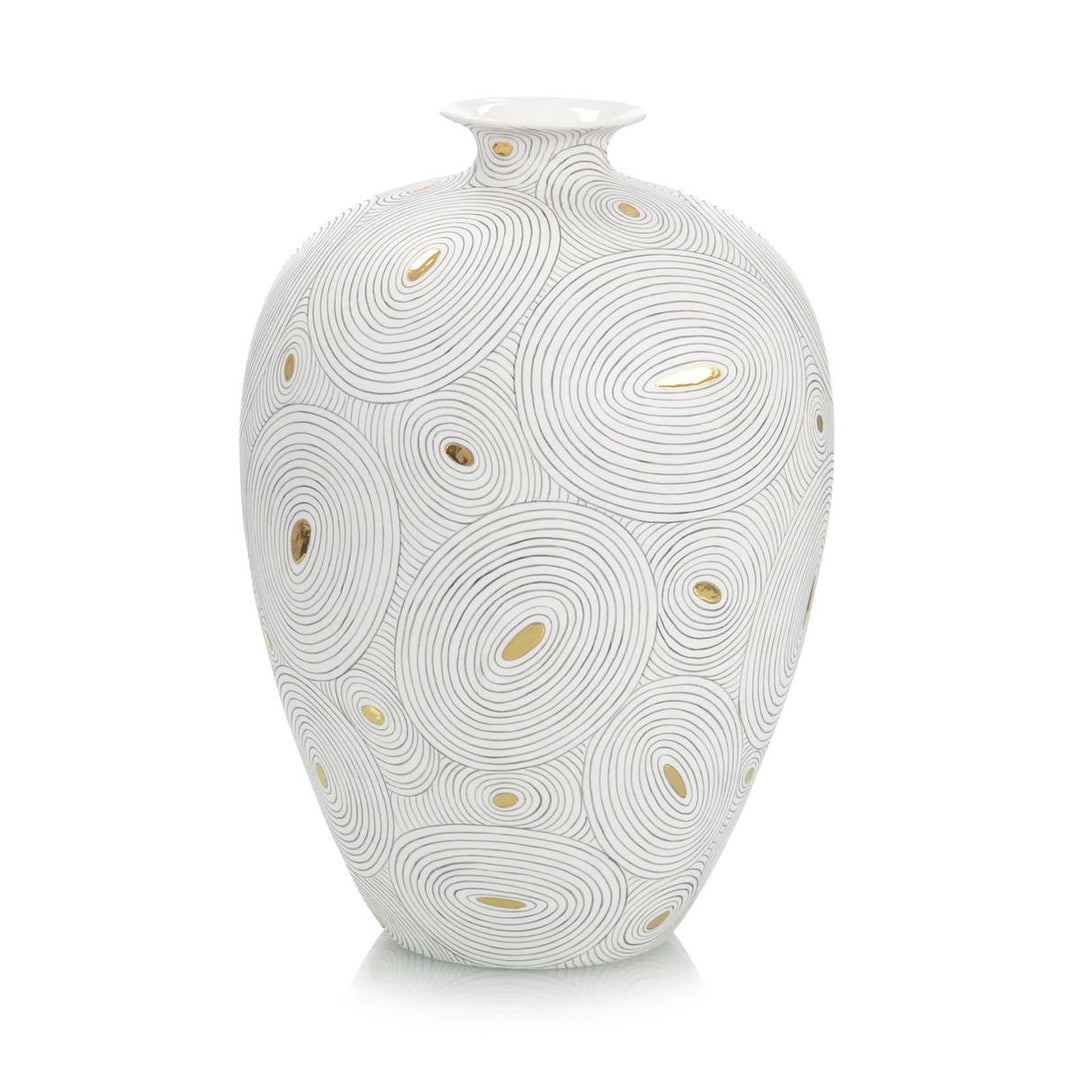 Ivory Porcelain Vase With Gold Ii