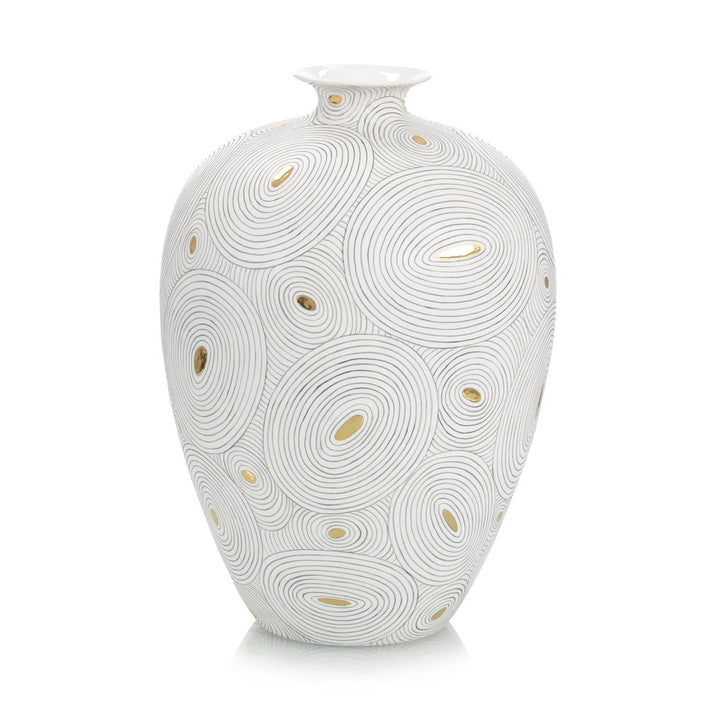 Ivory Porcelain Vase With Gold Ii