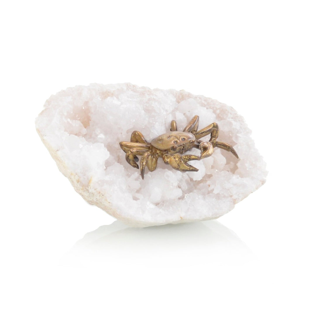 Ellery On Geode - White - Brass