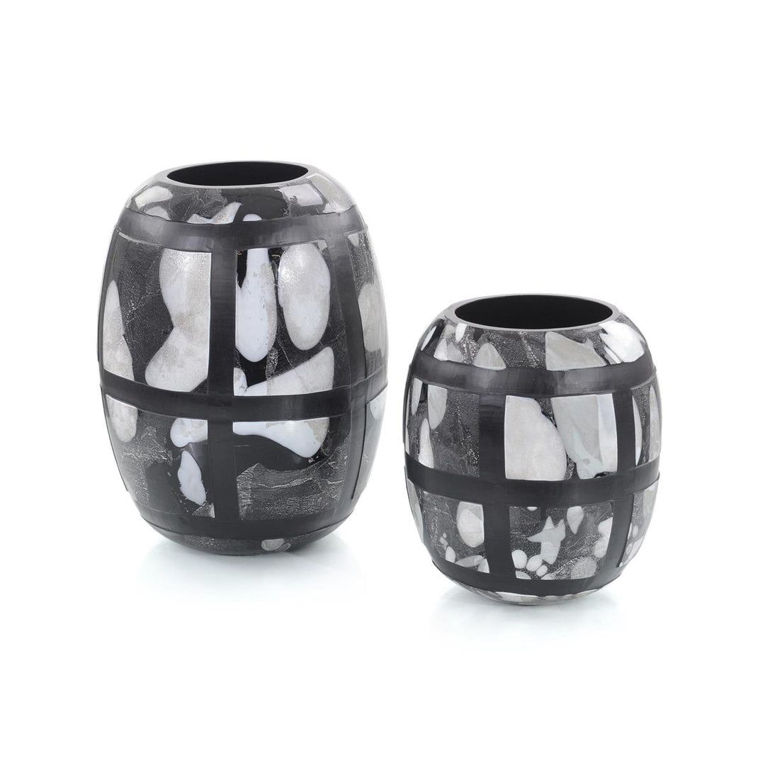 Pair Of Monochrome Glass Vases