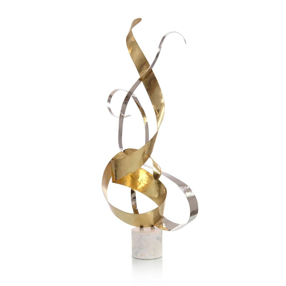 Decorative Objects Dancing Swirls Sculpture - Brass