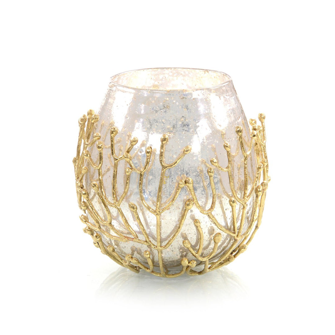 Solis Twig And Mirrored Glass Bowl - Brass