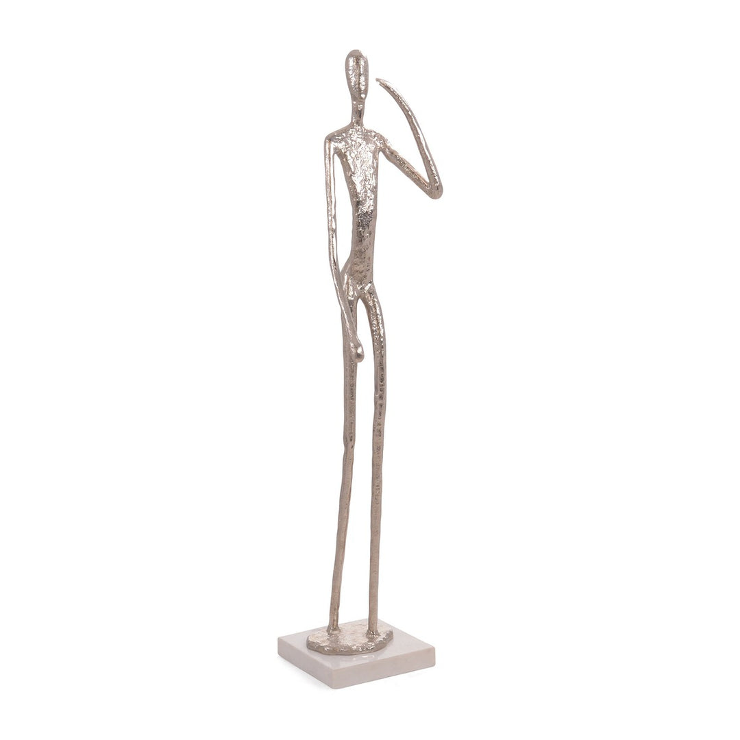 Orion Figure One Sculpture - White - Aluminum