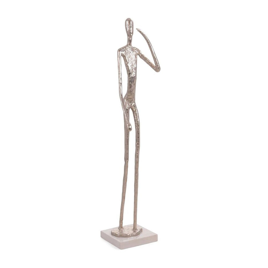 Decorative Objects Nickel Figure One Sculpture - White