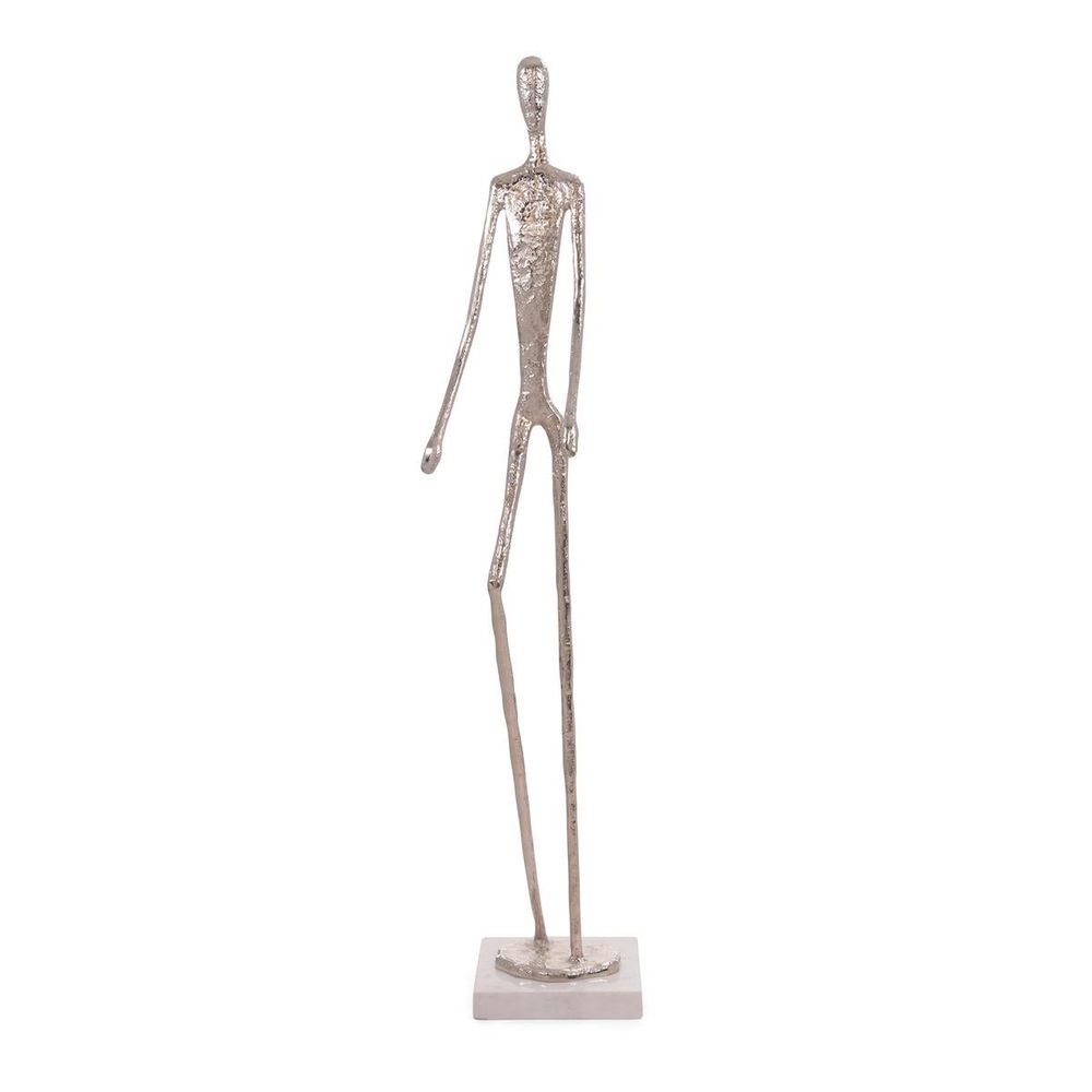 Decorative Objects Nickel Figure Two Sculpture - White