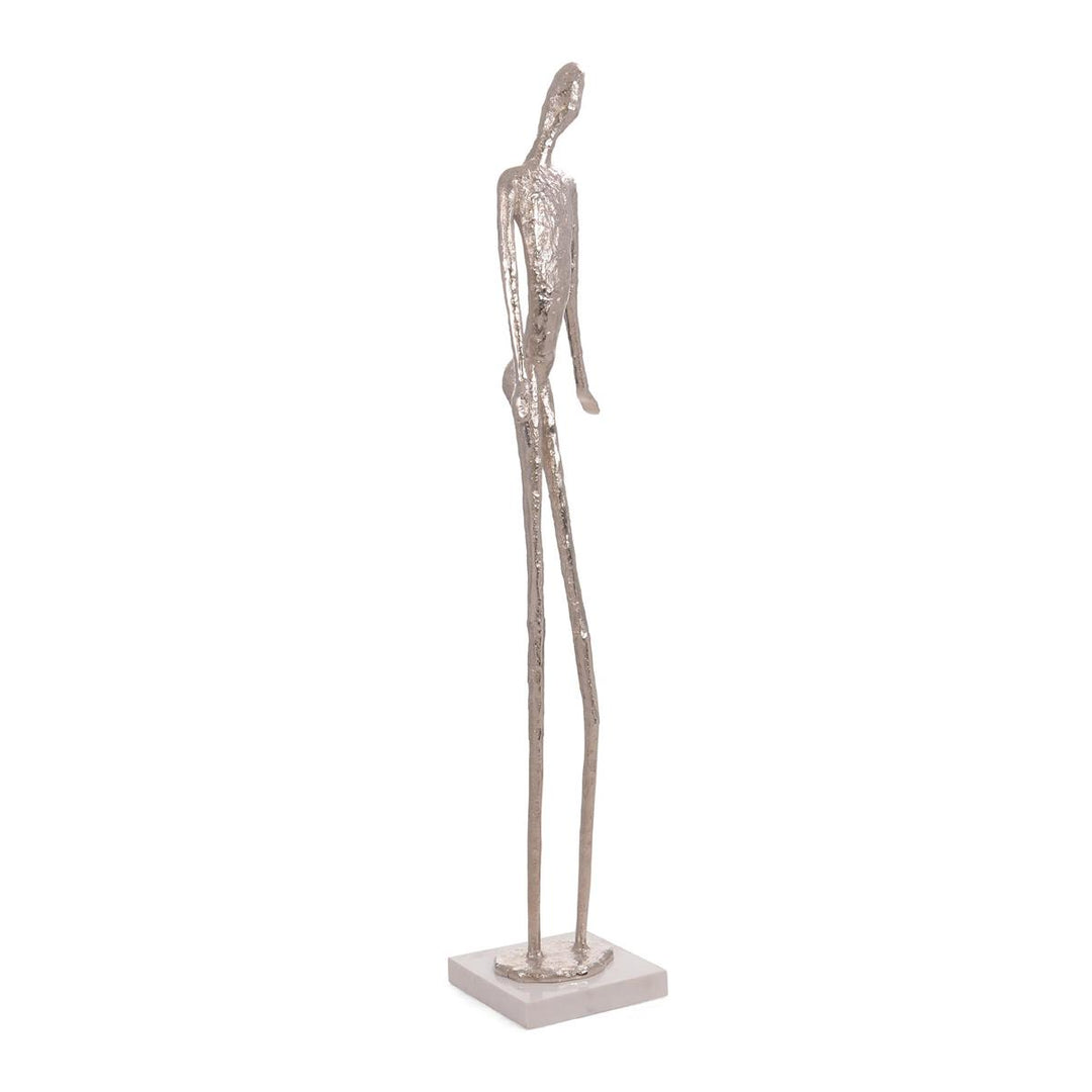 Metallic Figure Three Sculpture - White