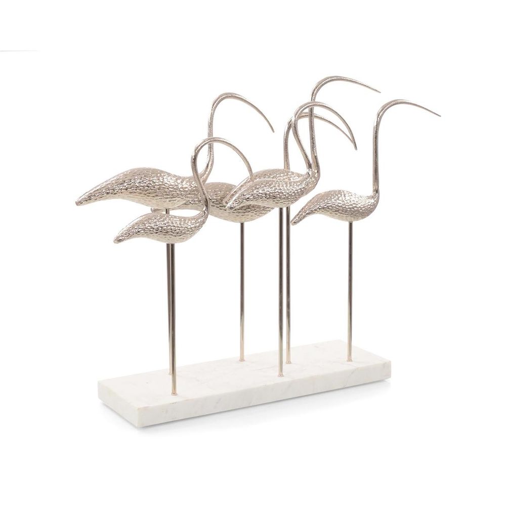 Decorative Objects Crane Sculpture - White