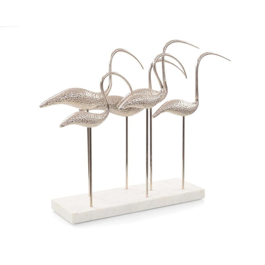 Decorative Objects Crane Sculpture - White