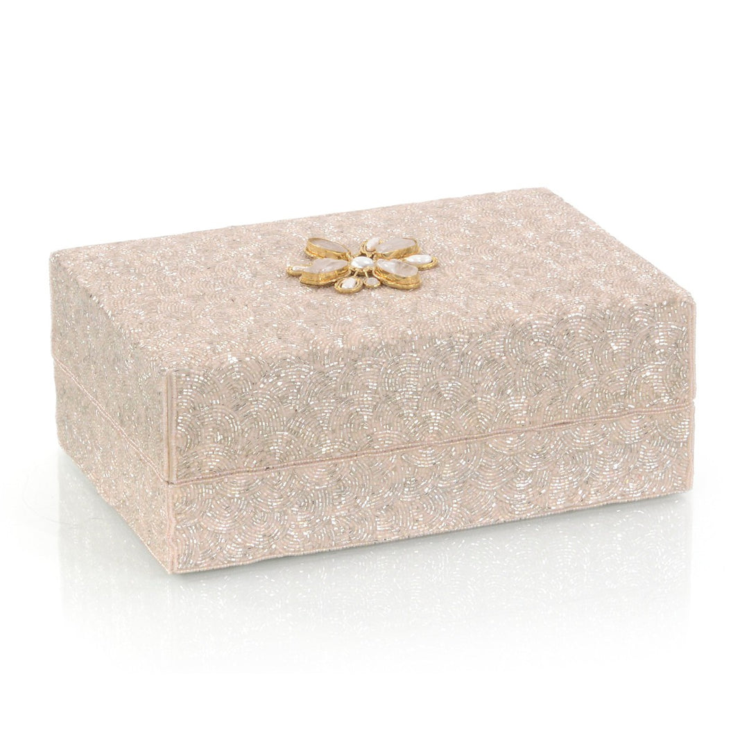 Ellington Beaded Box II - Ivory