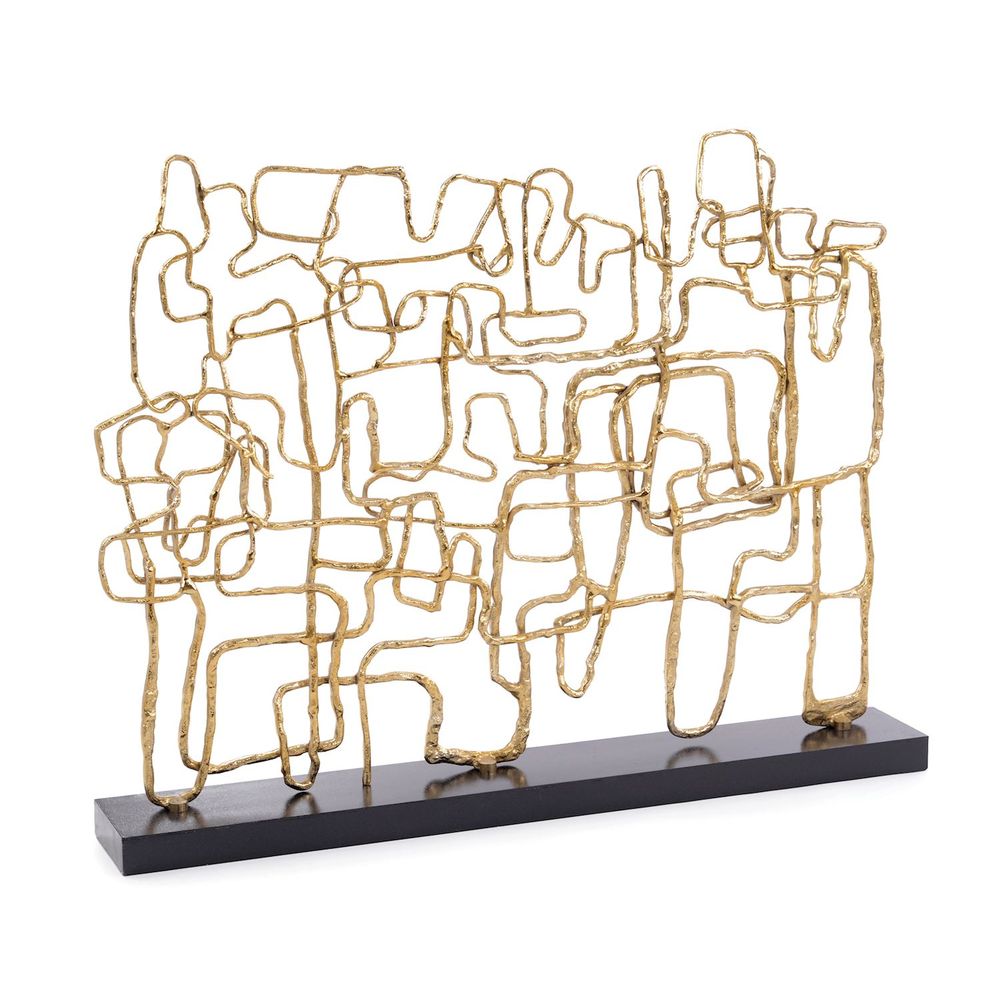 Decorative Objects Alden Fireplace Sculpture - Brown - Aluminum