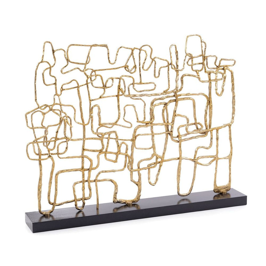 Decorative Objects Alden Fireplace Sculpture - Brown - Aluminum