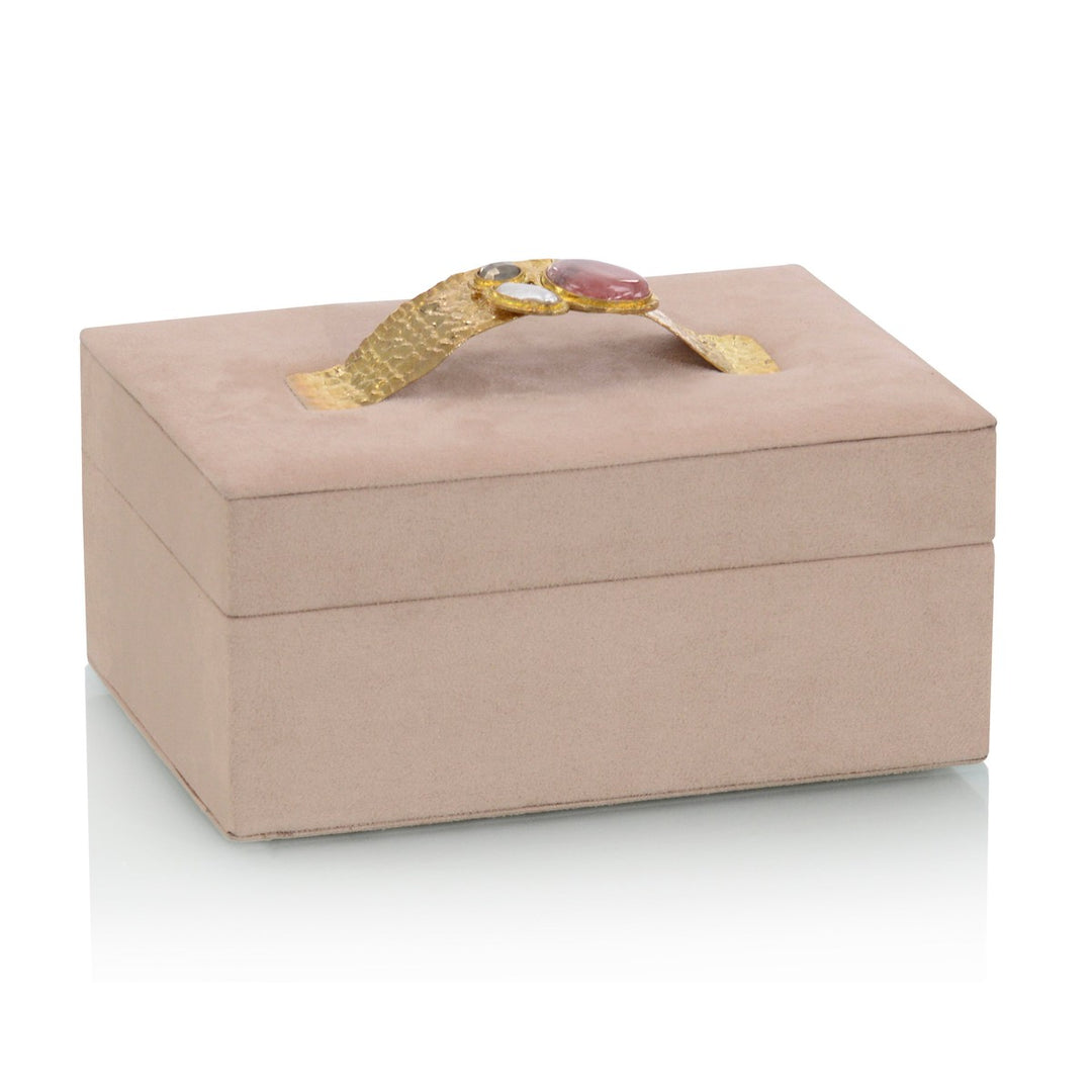 Alden Suede Jewelry Box I - Silver - Leather