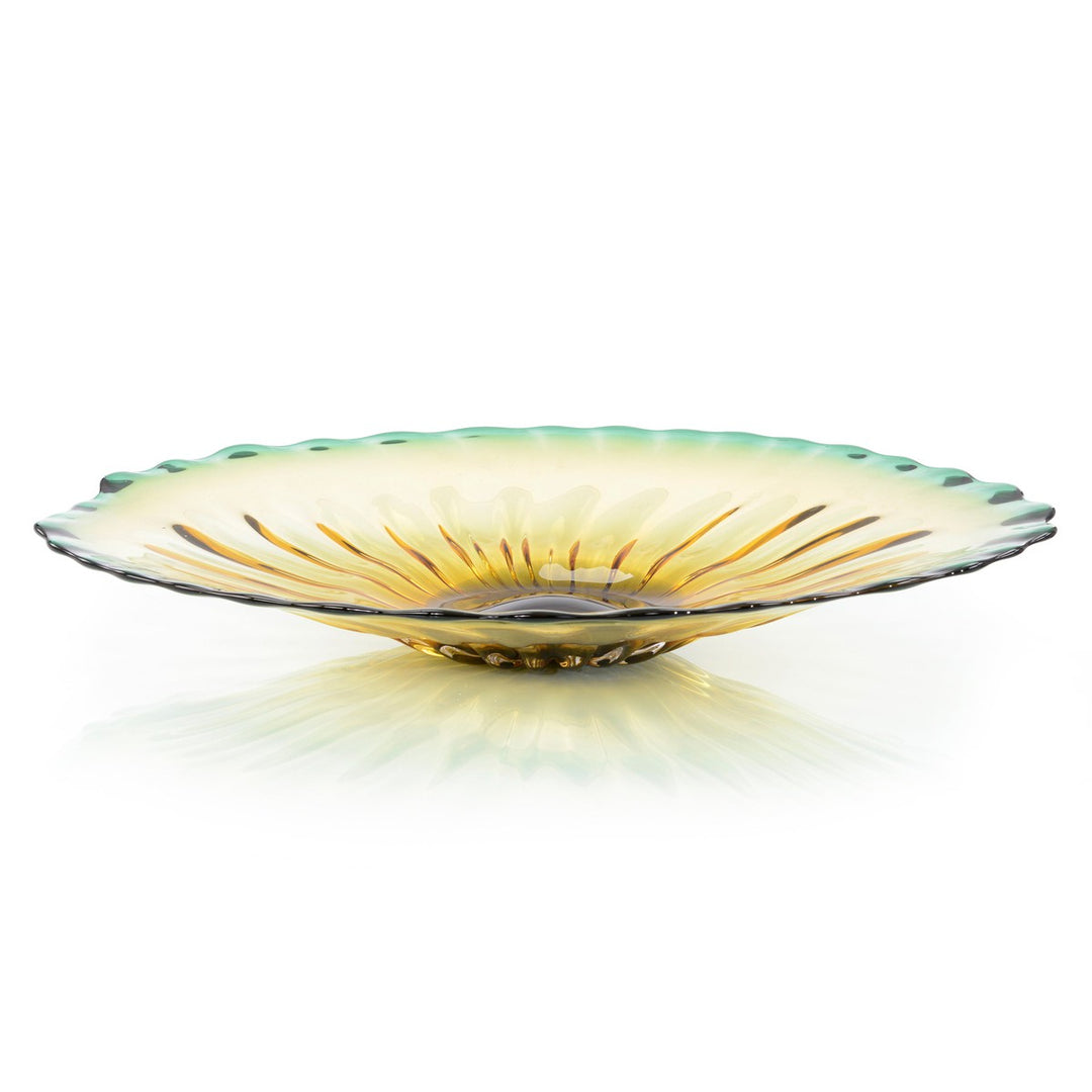 Solis Of The Tiger Handblown Glass Bowl - Gray - Glass