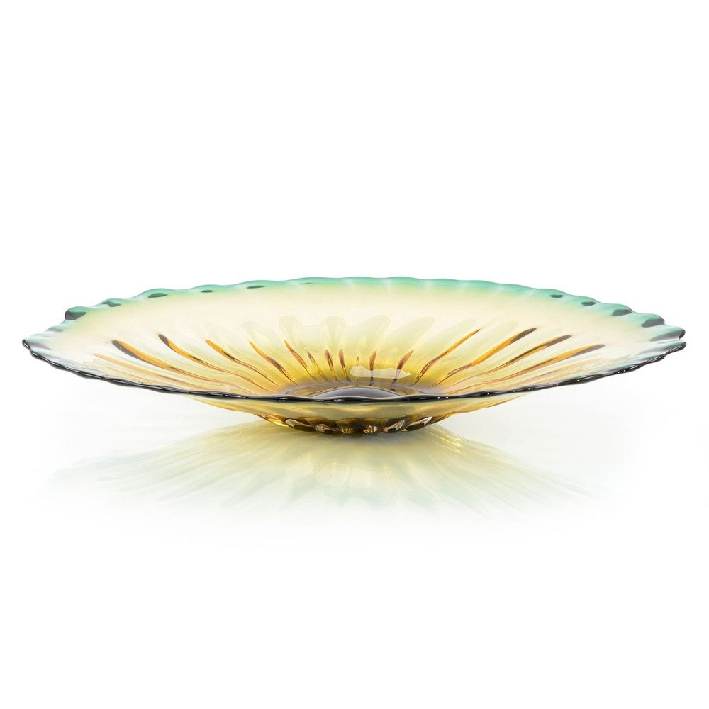 Bowls Eye Of The Tiger Handblown Glass Bowl - Grey