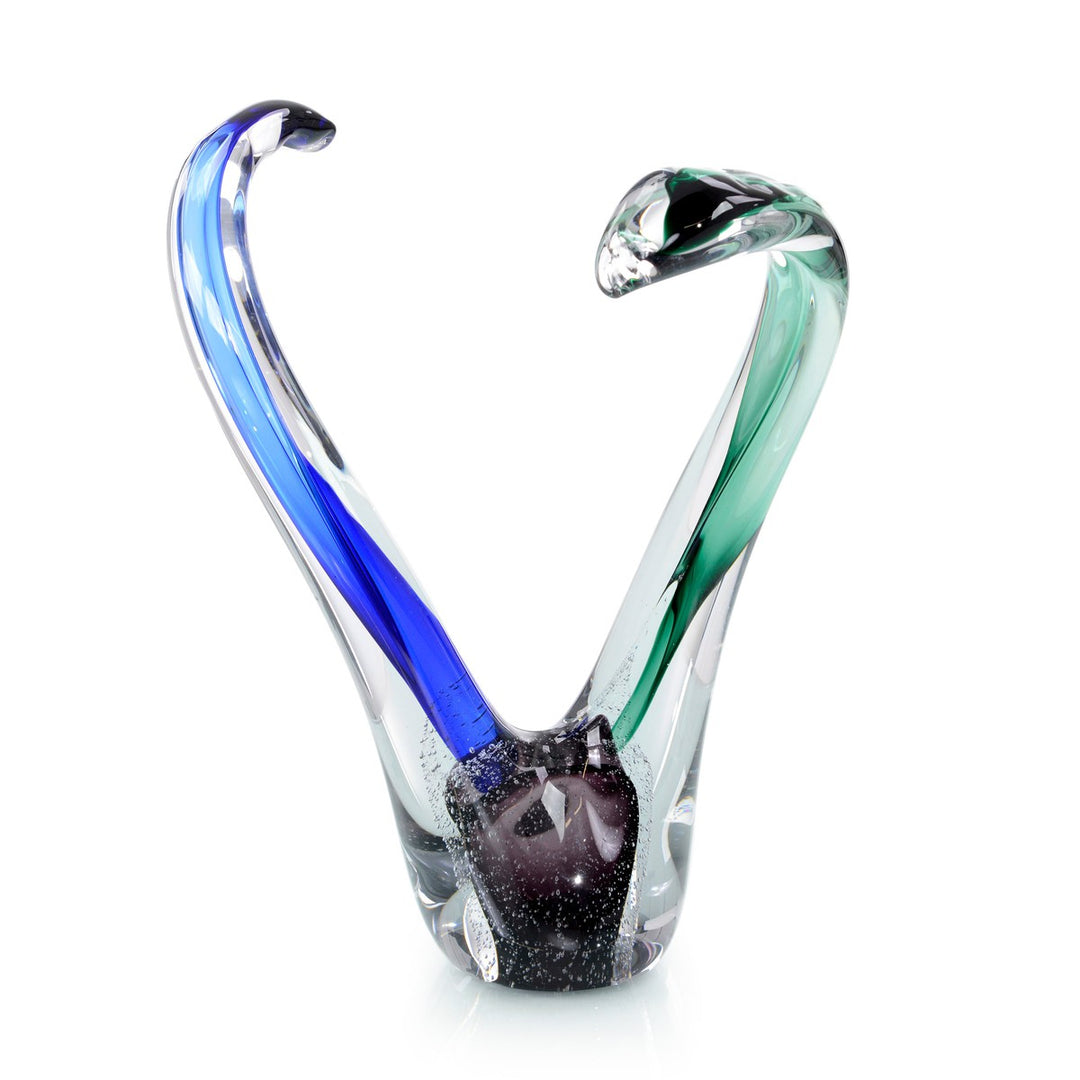 Glamorous Of Color Glass Sculpture I - Blue