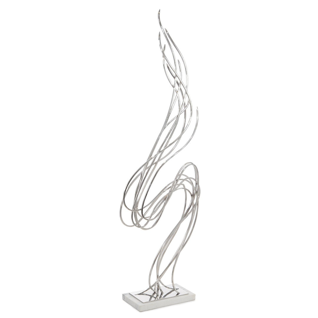 Alden Nickel Sculpture - White - Steel