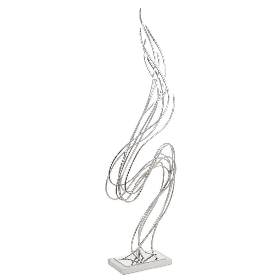 Decorative Objects Windswept Nickel Sculpture - White
