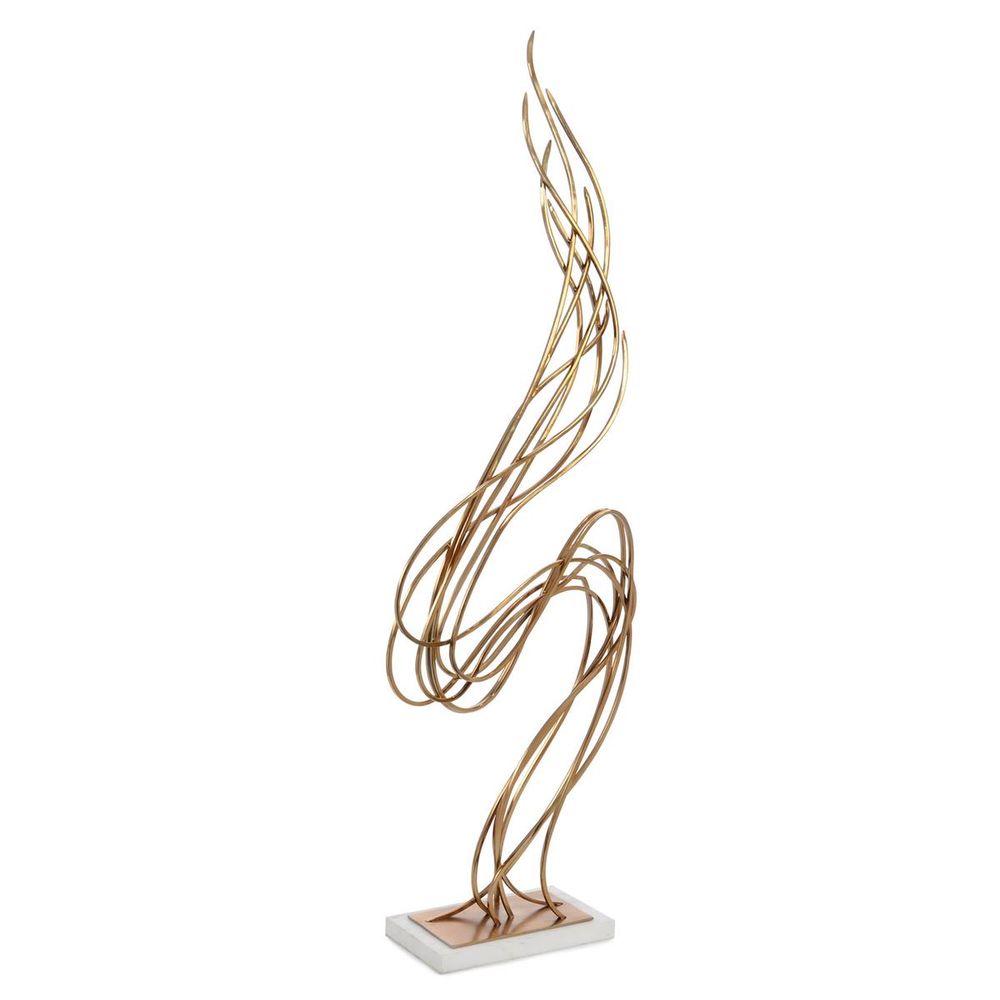 Decorative Objects Windswept Brass Sculpture - Silver