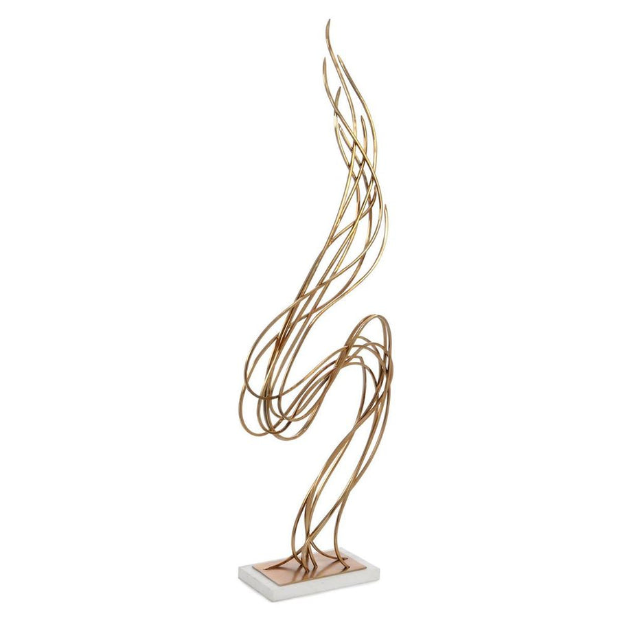 Decorative Objects Windswept Brass Sculpture - Silver