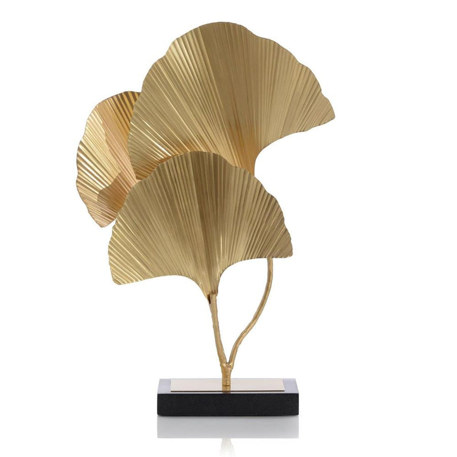 Decorative Objects Solis of the Ginkgo Leaf Sculpture - Black - Brass