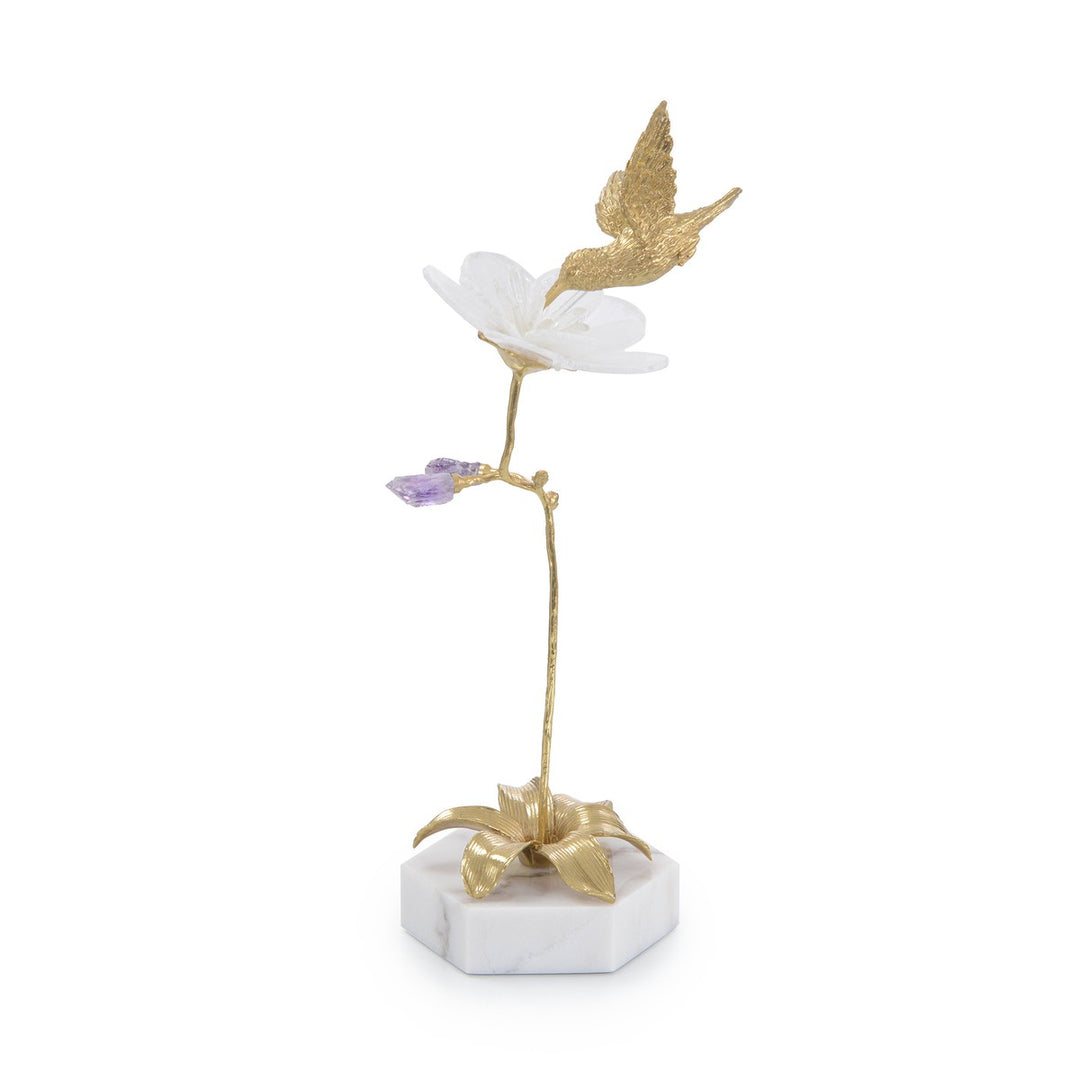 Opulent and Selenite Sculpture I - Purple