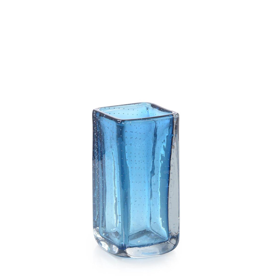 Sea Blue Blown Glass Vase I