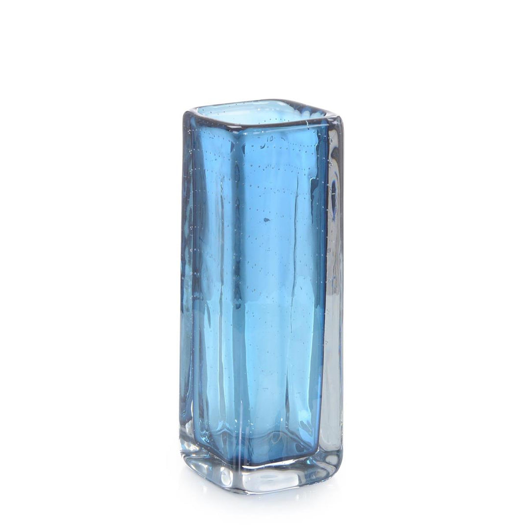 Sea Blue Blown Glass Vase Ii