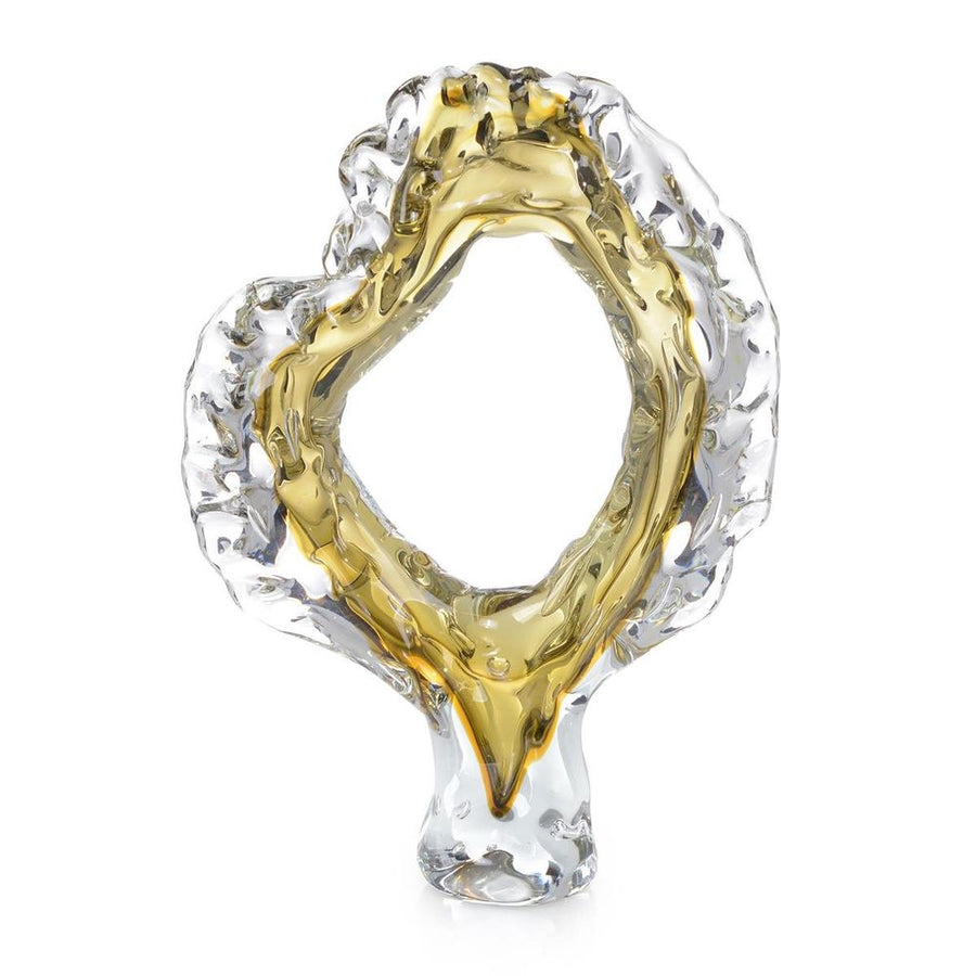 Decorative Objects Artisan Coffee Bronze Glass Sculpture Ii - Clear