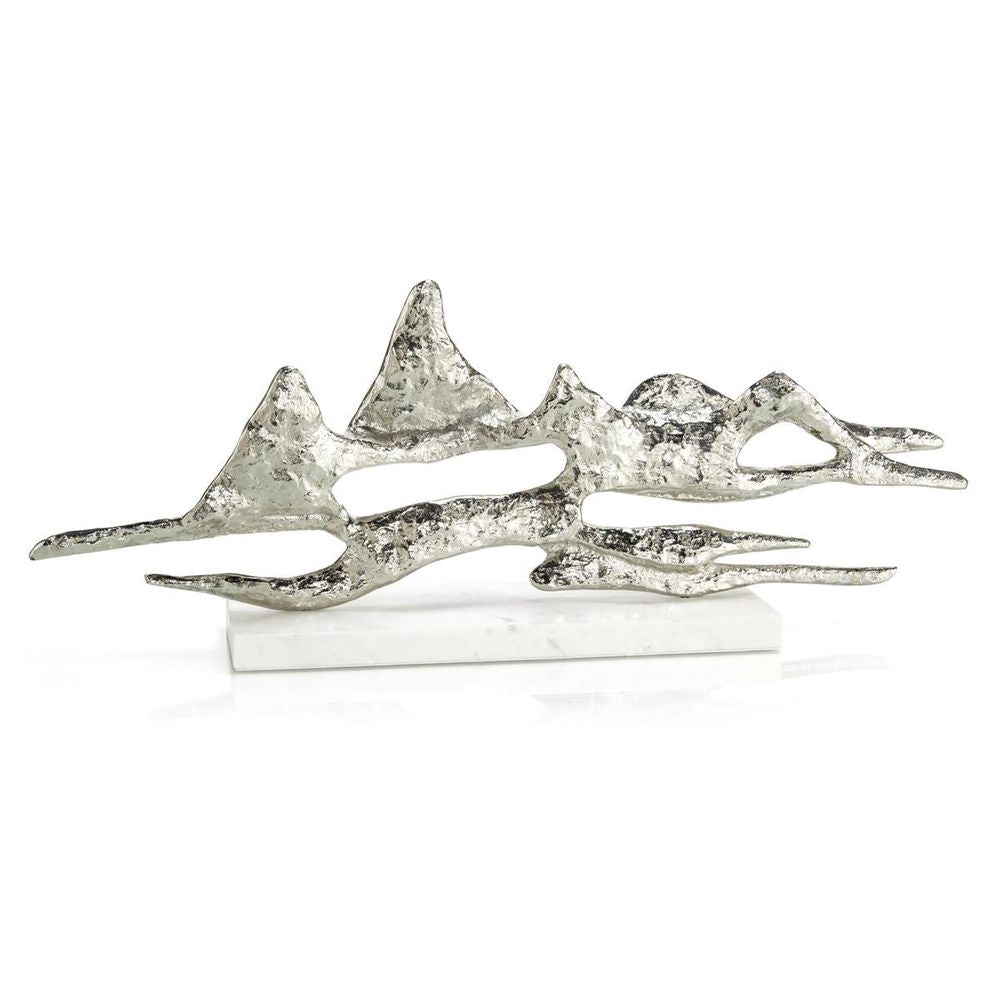 Decorative Objects Landscape Sculpture - White, Silver