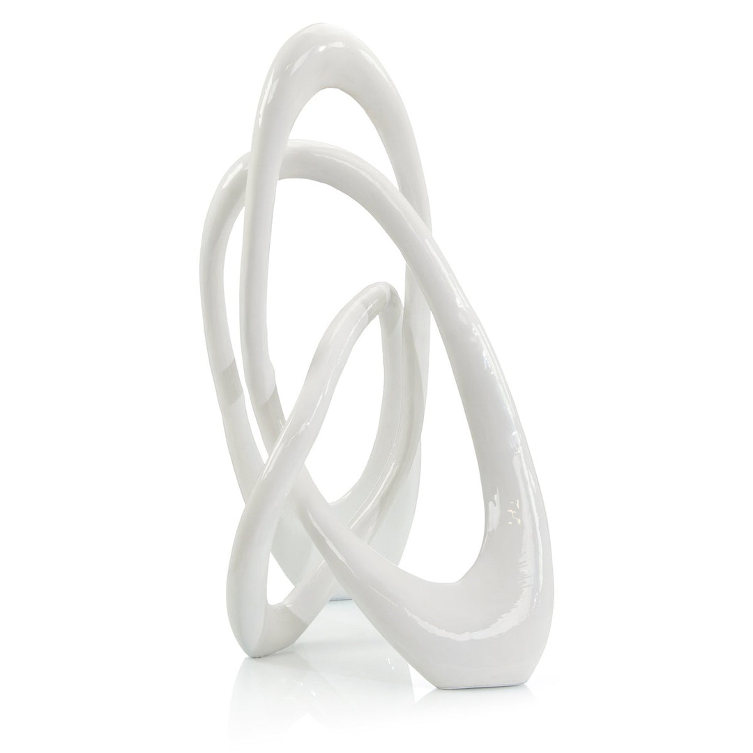 Ellery Rings Sculpture - White - Aluminum