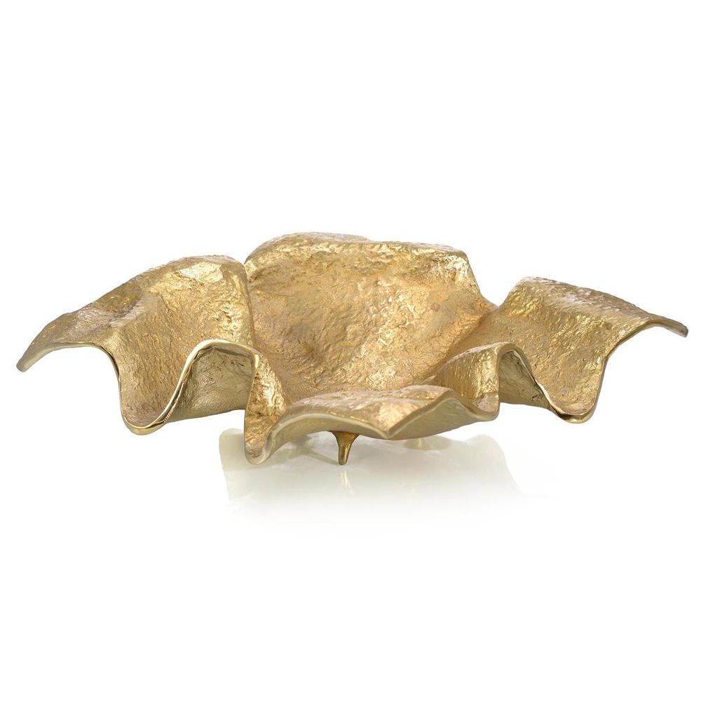 Bowls Draped Fabric Brass Square Bowl