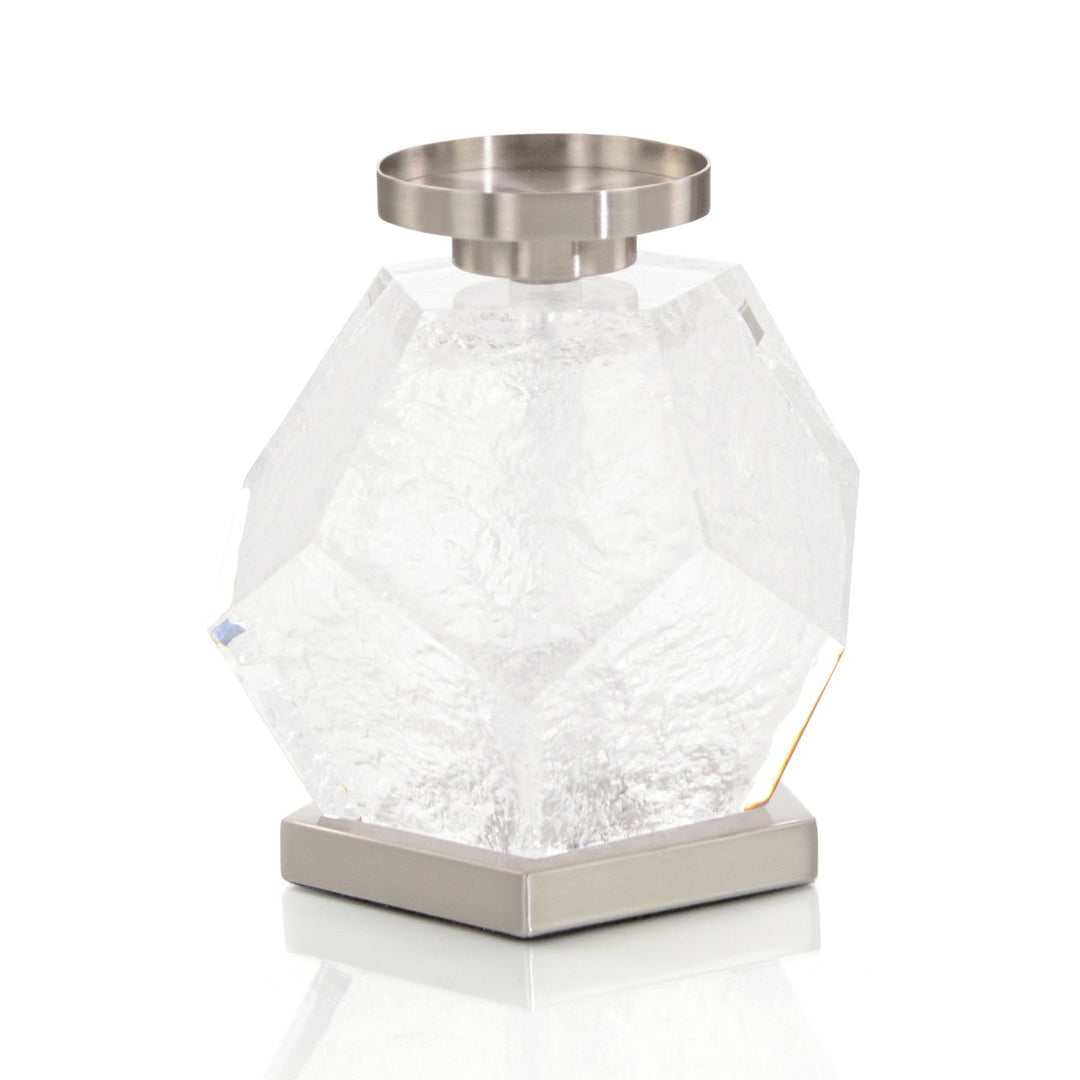 Faceted Acrylic Candleholder-John Richard-JR-JRA-13287-Candle HoldersI-1-France and Son