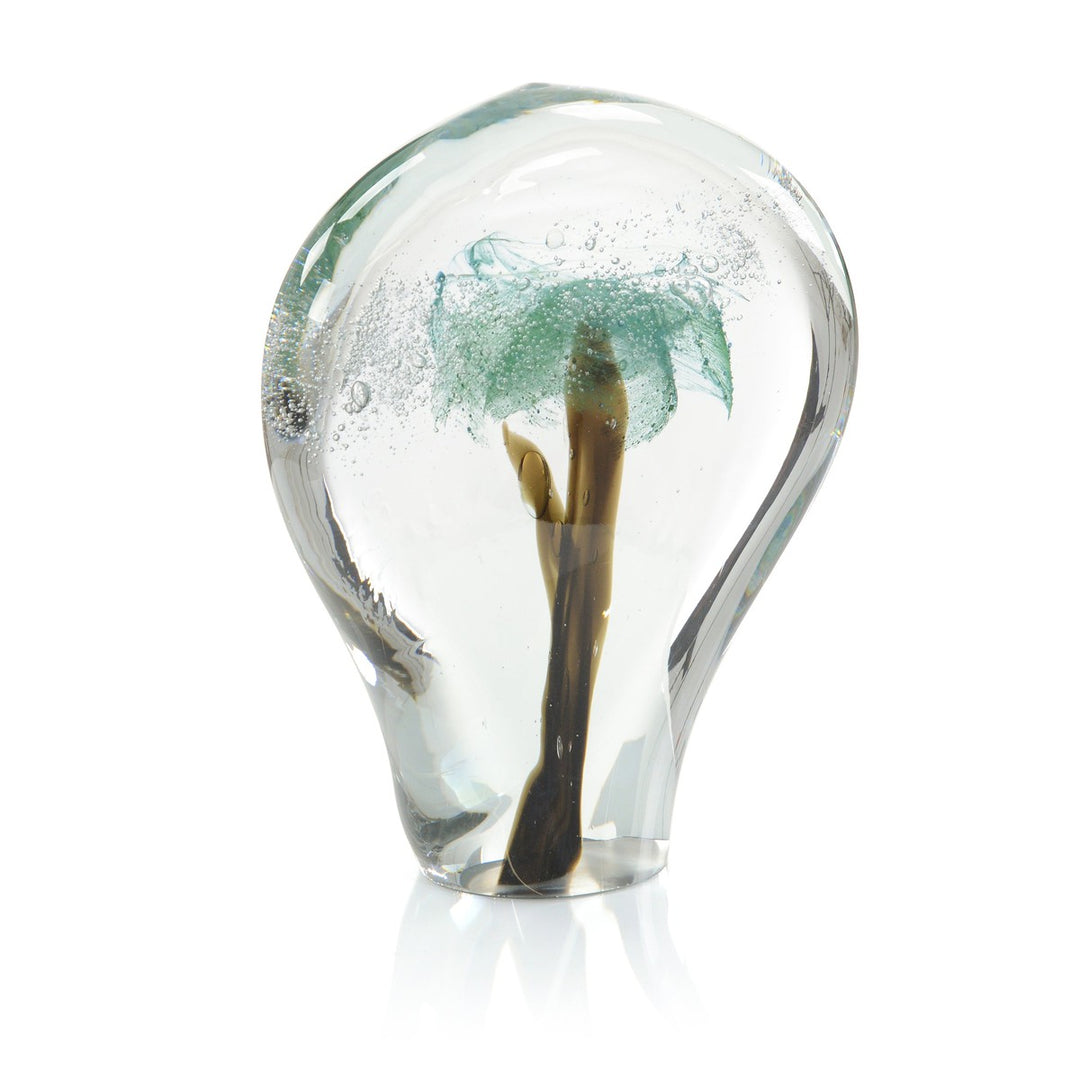 Charming Tree Handblown Glass Sculpture I - Green