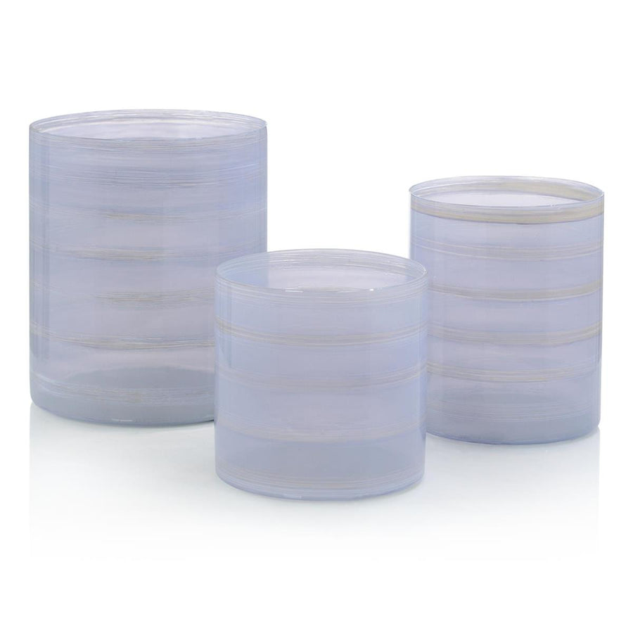 Set of Three Translucent Lilac Glass Vases-John Richard-JR-JRA-13334S3-Vases-1-France and Son
