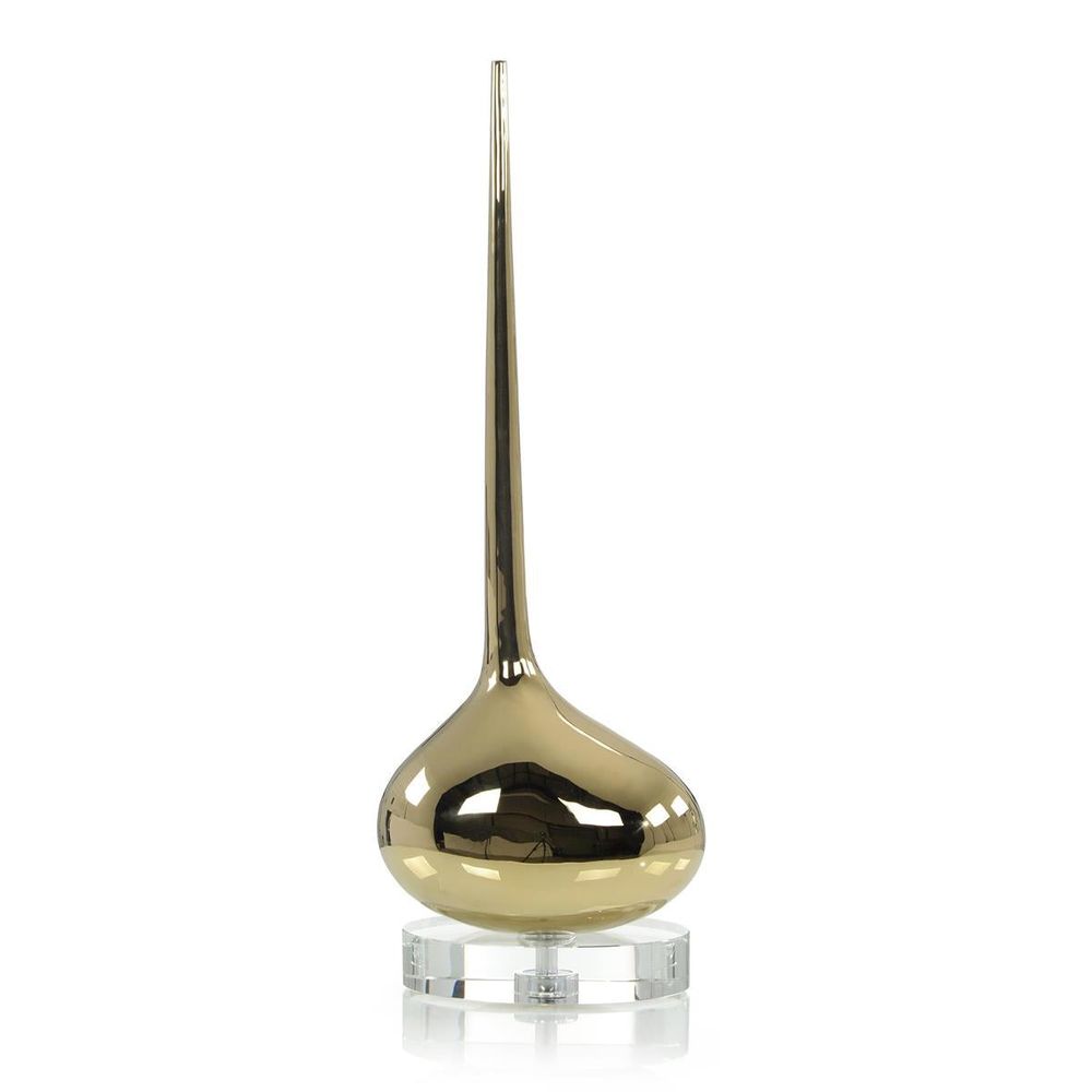 Decorative Objects Mirror Champagne Stainless Steel Sculpture II - Beige, Clear