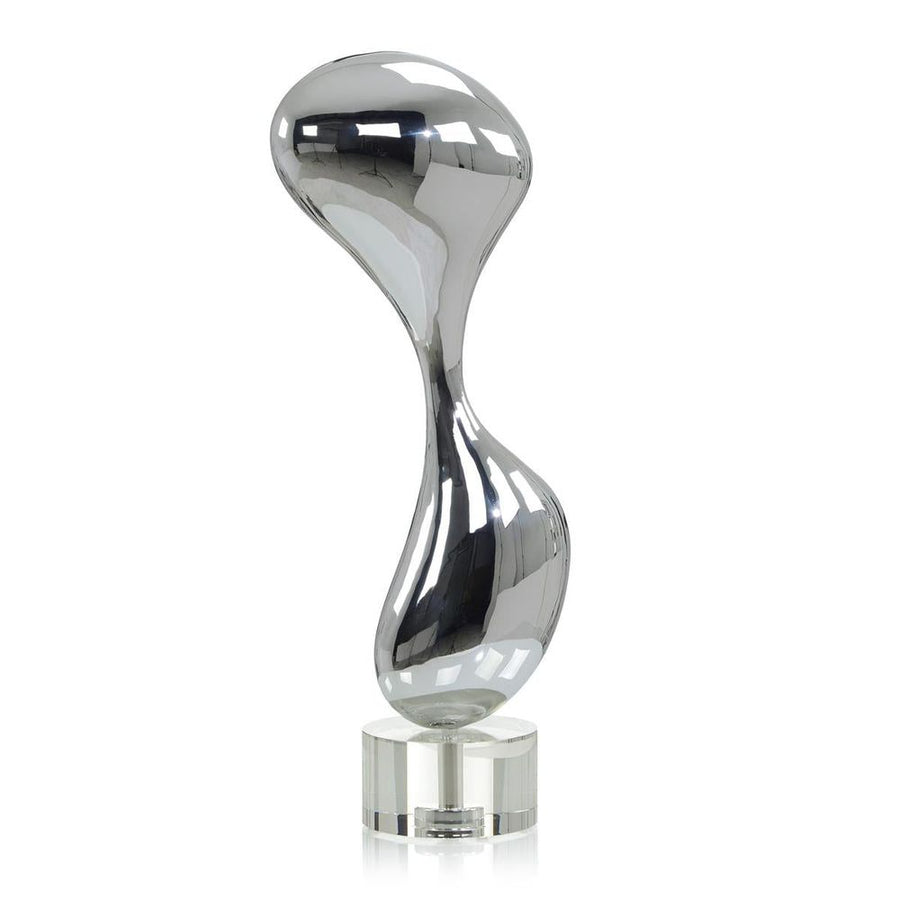Decorative Objects Ellington Chrome Stainless Steel Abstract Sculpture - Silver - Glass
