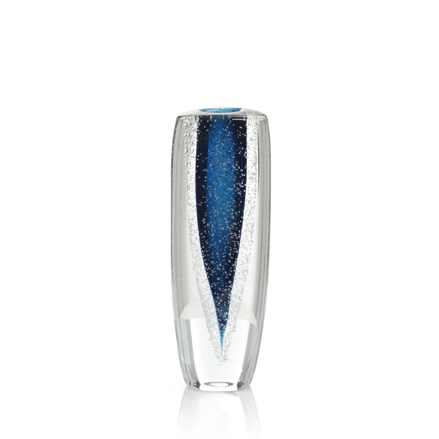 Sapphire Blue Handblown Glass Vase-John Richard-JR-JRA-13362-VasesMedium-1-France and Son