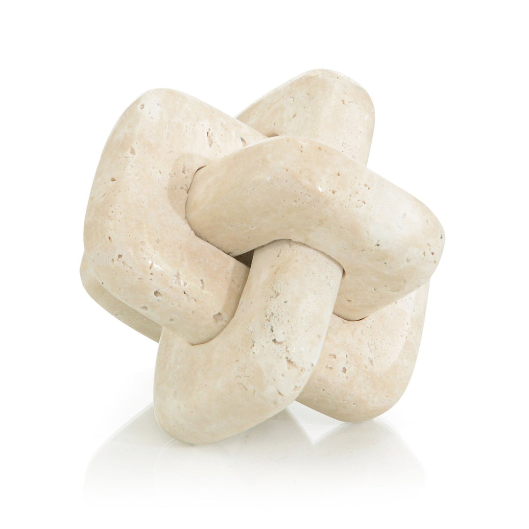 Solis Stone Knot Sculpture - Brown - Stone