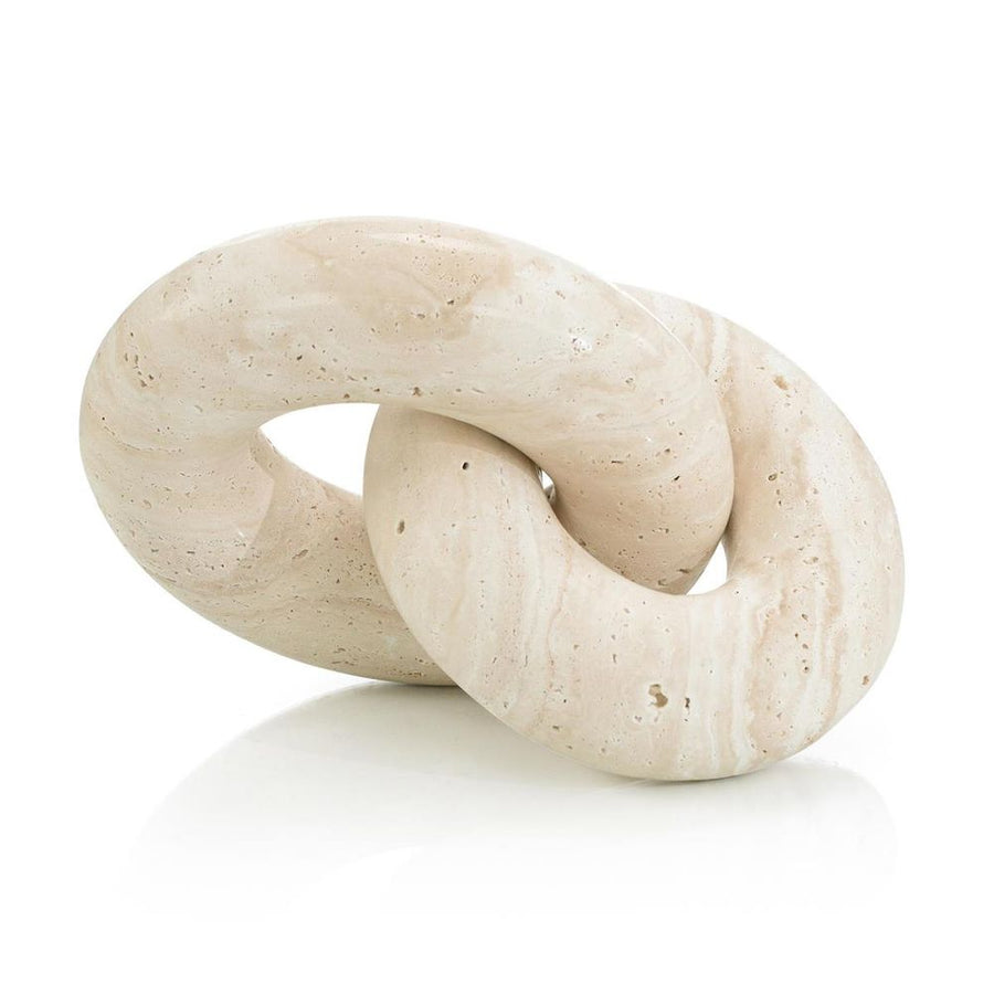 Decorative Objects Natural Stone Link Sculpture II - Brown
