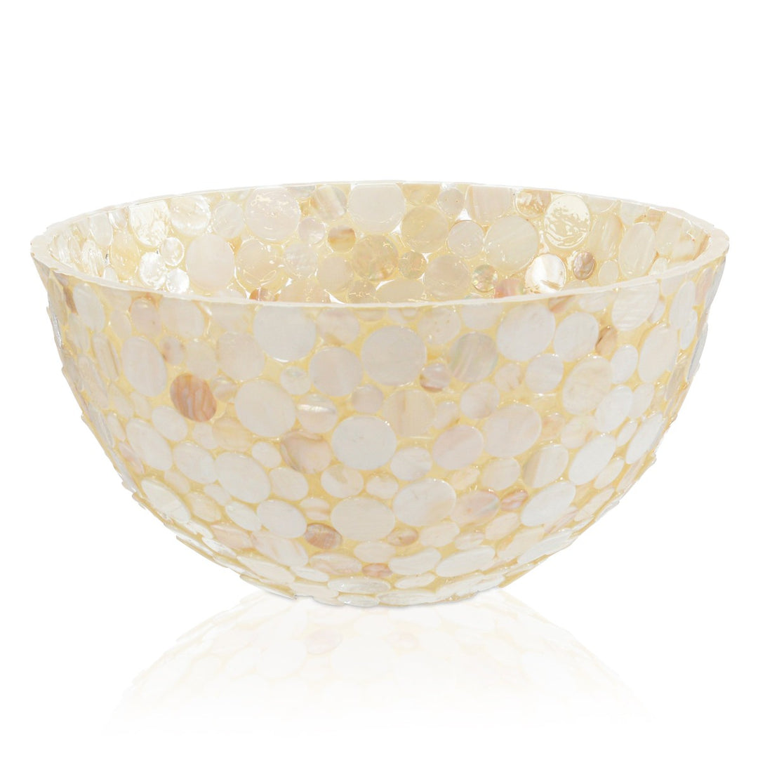 Solis & Capiz Shell Bowl - White - Acrylic