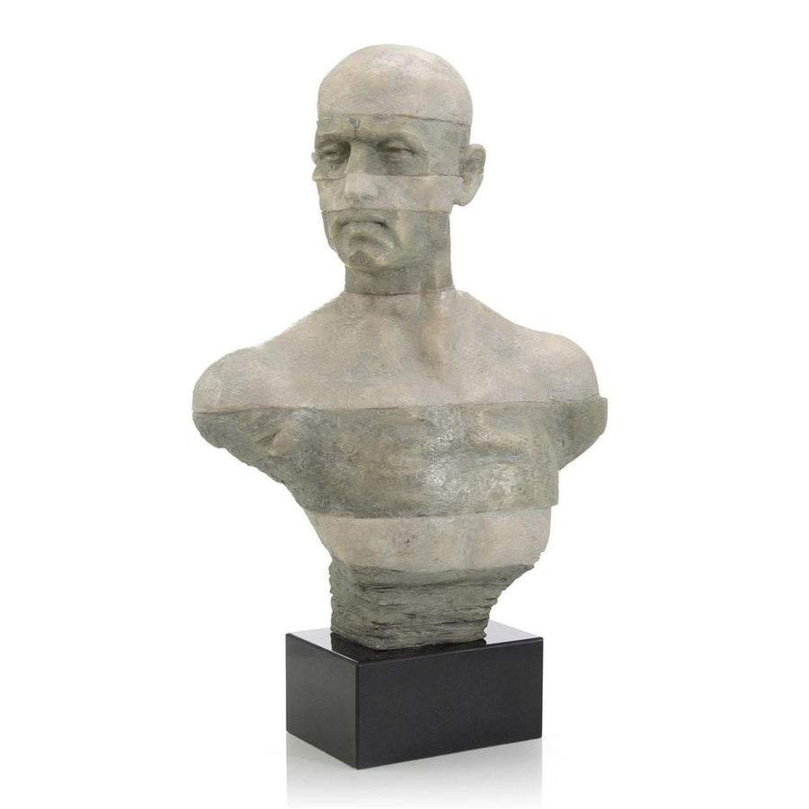 Decorative Objects Two-Tone Gray Bust Sculpture - Black, Grey