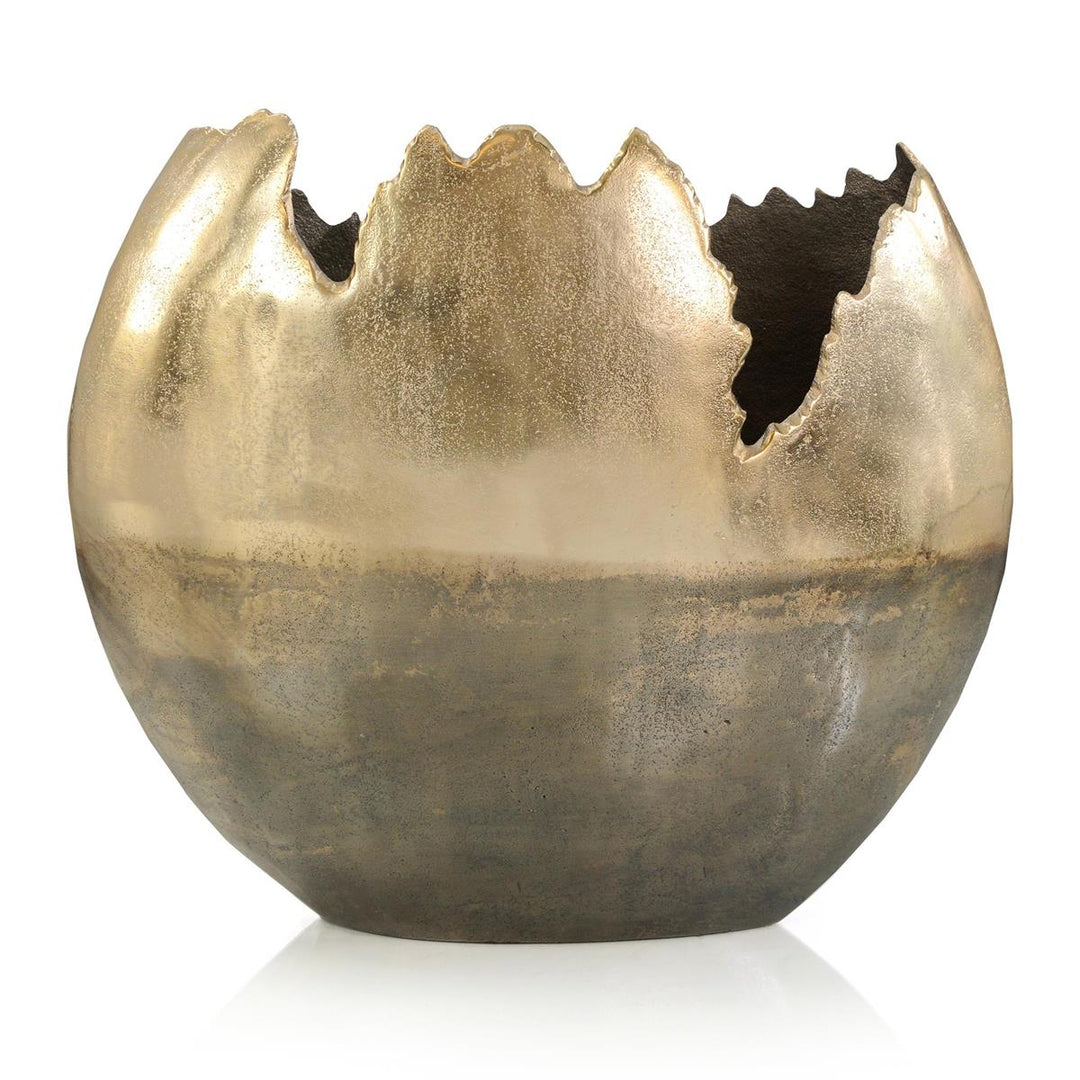 Matte Aluminum Gold Vase - Silver