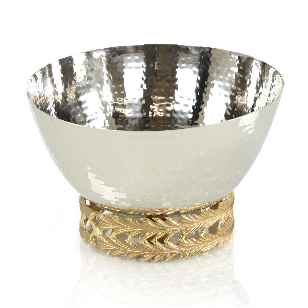 Flock Polished Silver Bowl