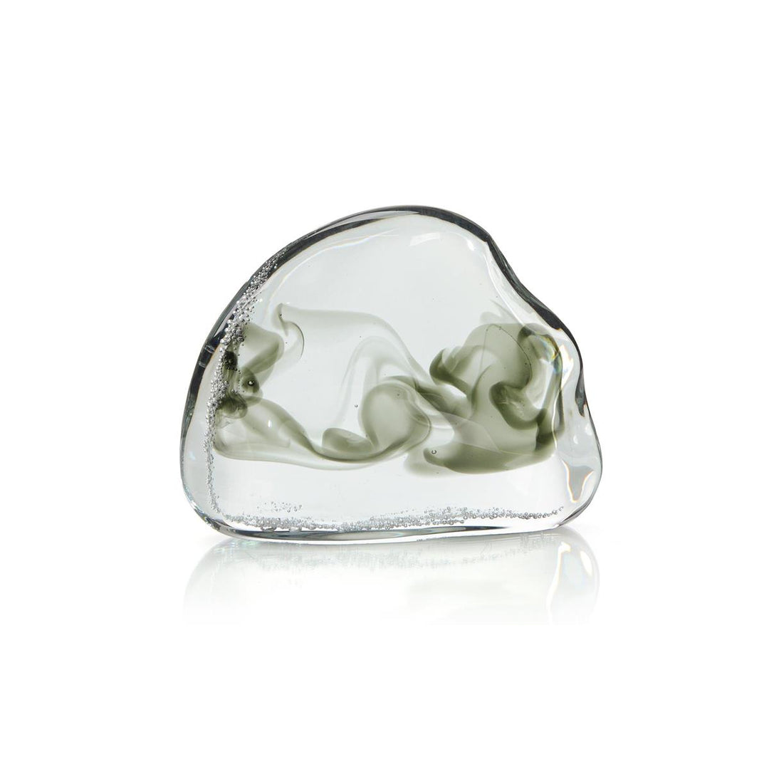 Gray Swirls Glass Sculpture Ii