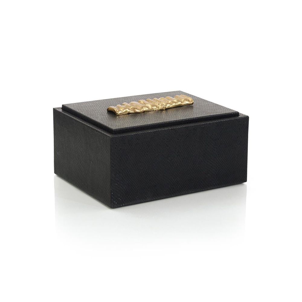 Boxes Trapz Vegan Snakeskin Box Small - Gold